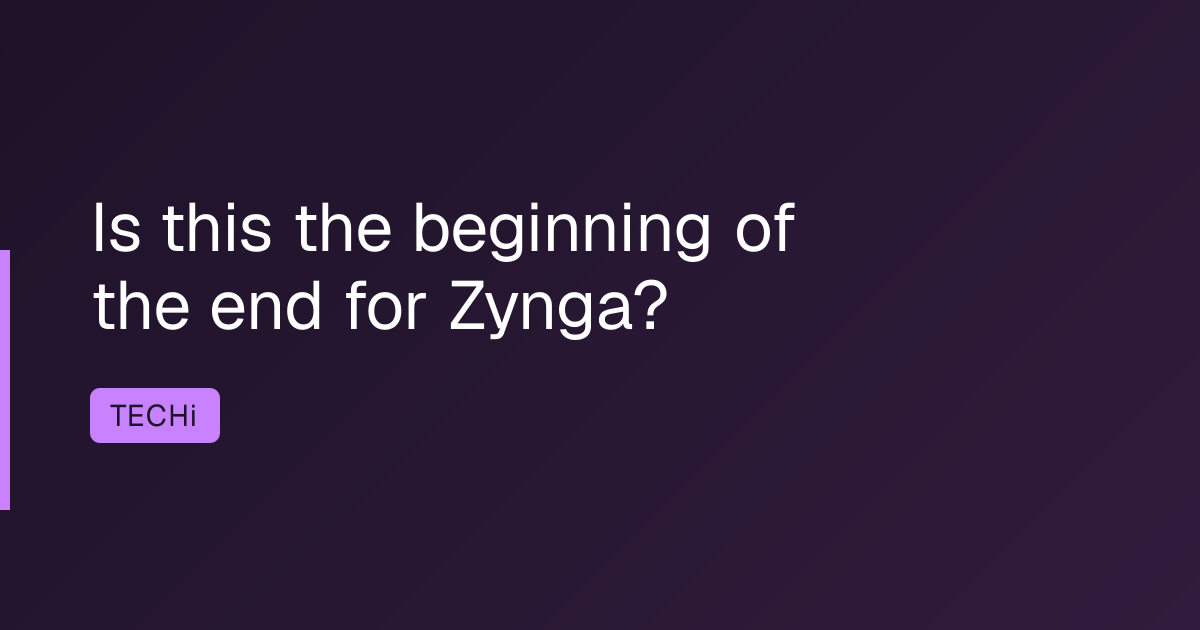 Is this the beginning of the end for Zynga?