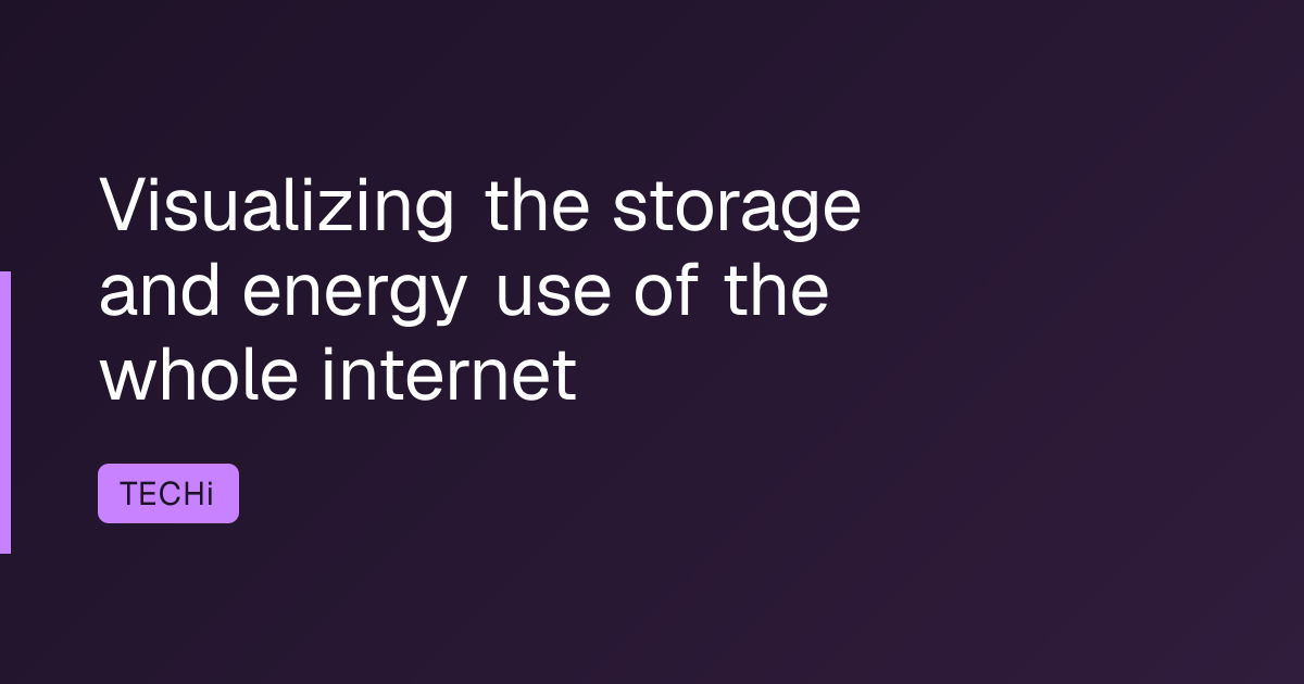 Visualizing the storage and energy use of the whole internet