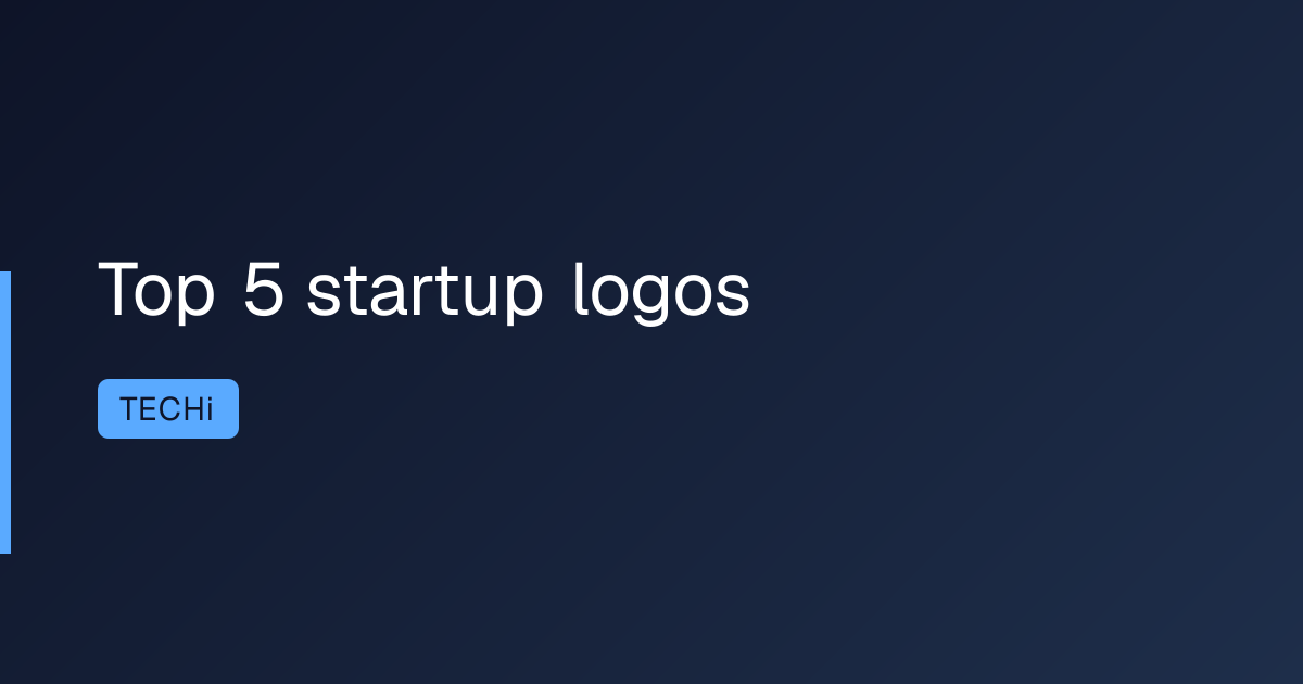 Top 5 startup logos