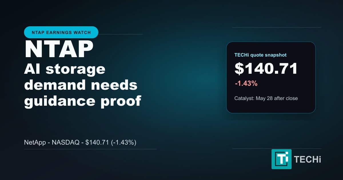 NetApp earnings tonight: NTAP has to prove AI storage demand