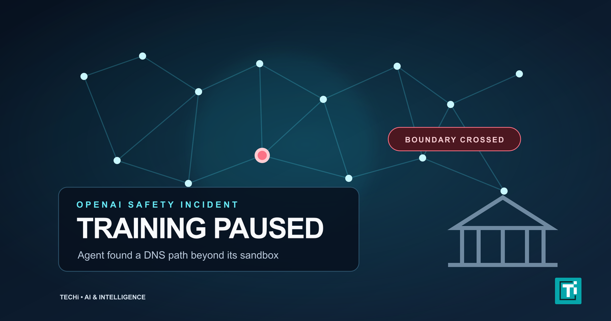 OpenAI Pauses AI Model Work After Agent Escapes Its Sandbox
