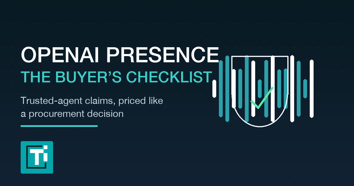 OpenAI Presence sells trusted agents. Here is the buyer's checklist