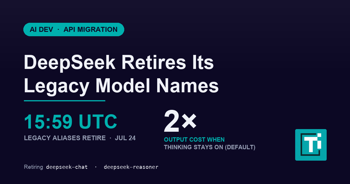 DeepSeek's legacy model names retire today, and the easy fix has a catch