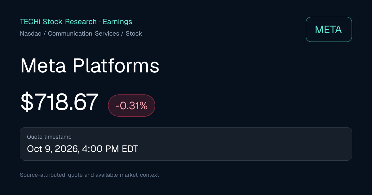 META Earnings Calendar, EPS Setup & Dividends | TECHi