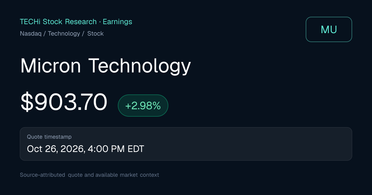 MU Earnings Calendar, EPS Setup & Dividends | TECHi