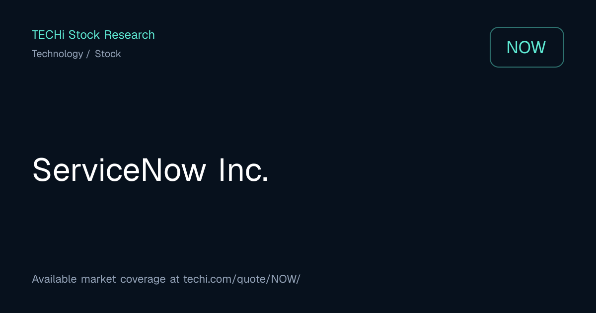 NOW Earnings Calendar, EPS Setup & Dividends | TECHi