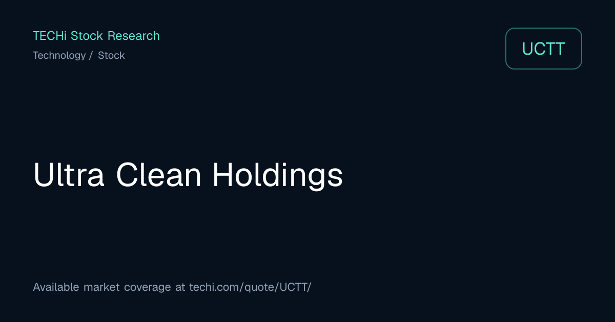 UCTT Valuation, Ratios & Market Statistics | TECHi