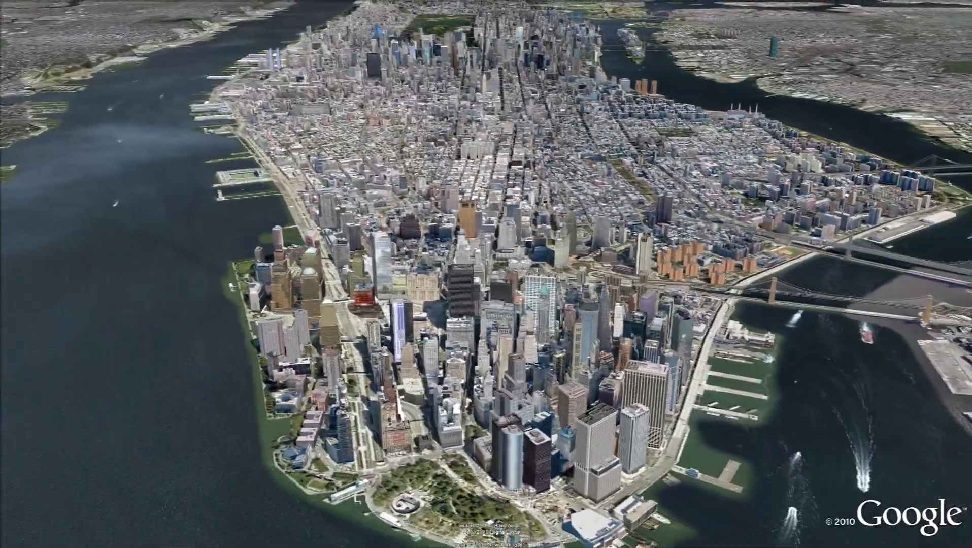 3D views of New York City using Google Earth