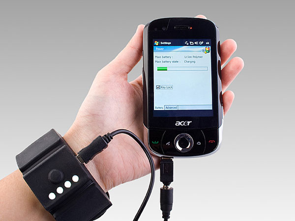USB Powered Wrist Band Battery brings a whole new meaning to power on the go