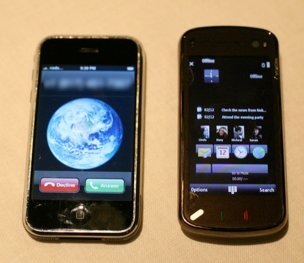 nokia 97 vs iphone 3g blur