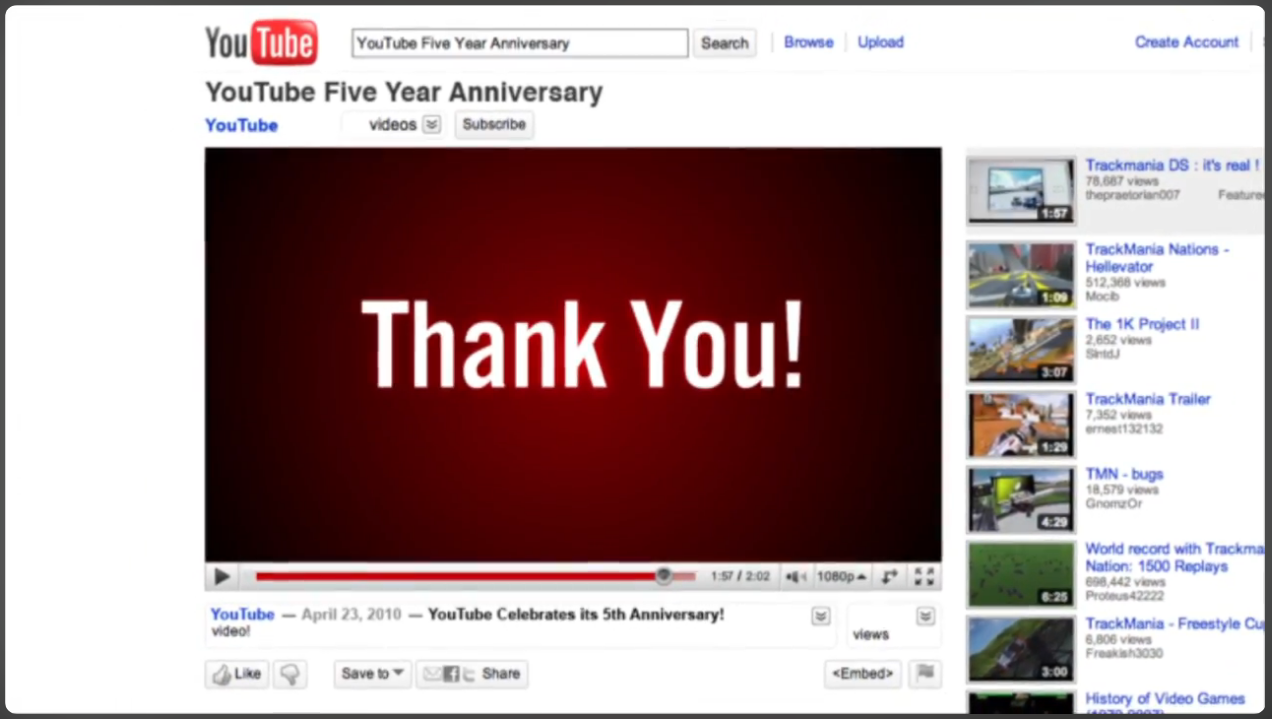 Aw, They Grow Up So Fast - YouTube Turns Five
