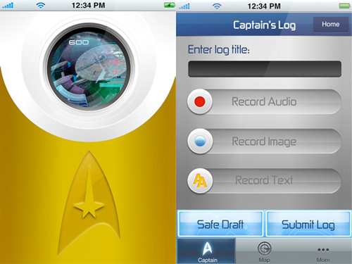 iPhone Captain's Log App, Stardate July 30 2010