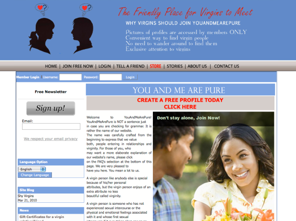 A Dating Site for Virgins. What's Next, a Dating Site for Unicorns?