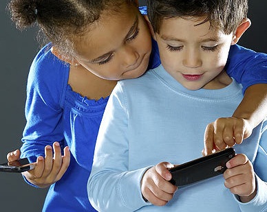 Kids with iPhones
