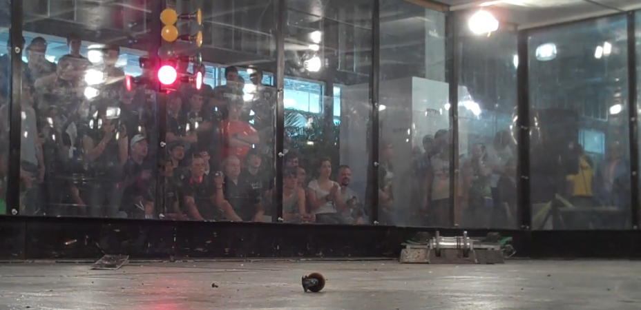A BattleBot's Epic Slow-Mo Destruction