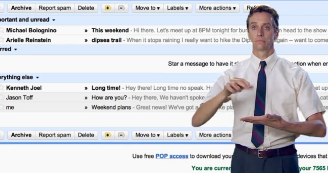 Gmail Motion: Because We Didn't Evolve To Sit at a Keyboard and Type