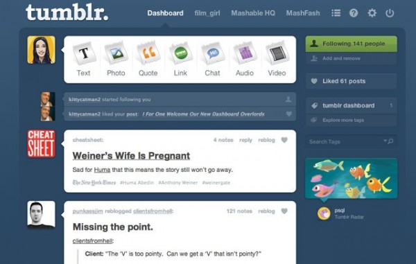 New dashboard Tumblr image