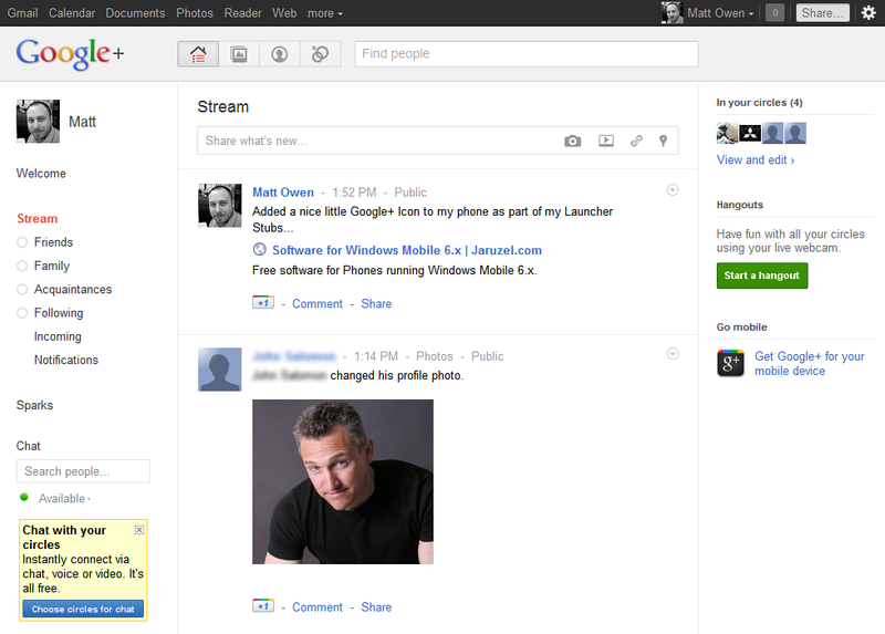 One more feather in the Google+ cap: Themes