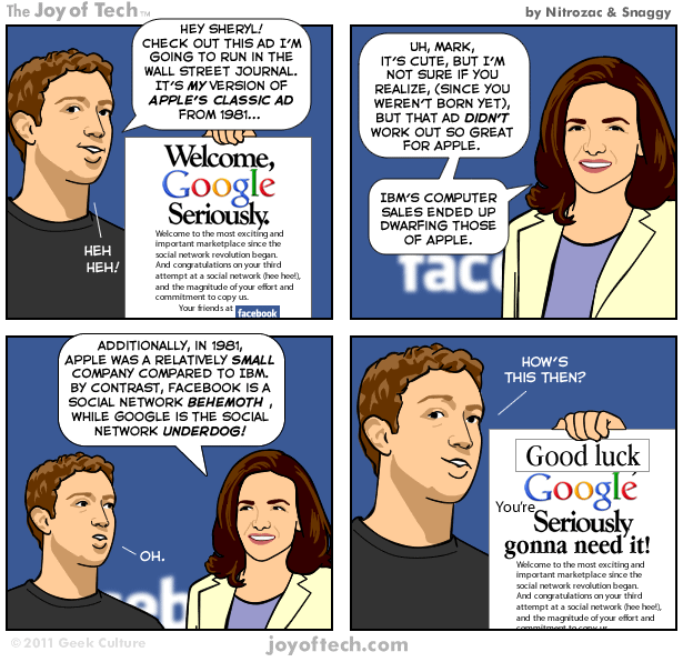 Zuckerberg Going Apple on Google