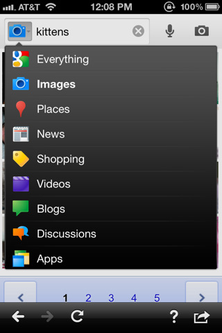 Google Mobile Search Options