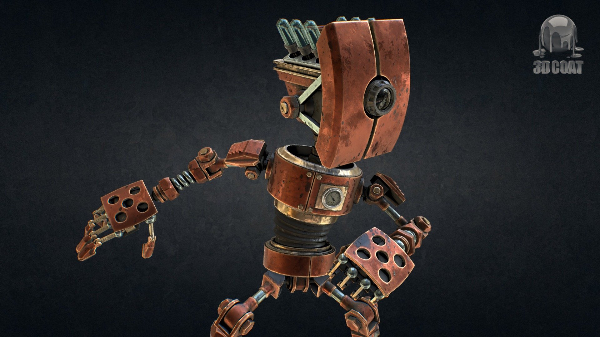 Even More 3D Steampunk Robot Magnets