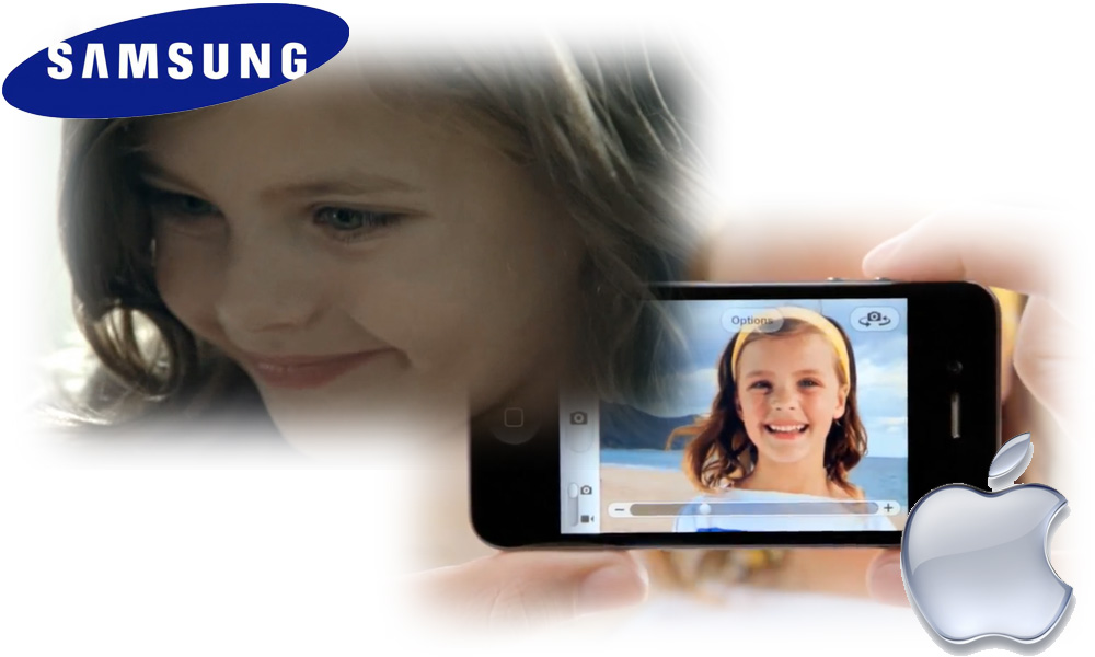 The face of mobile? One little girl appears in Apple AND Samsung commercials