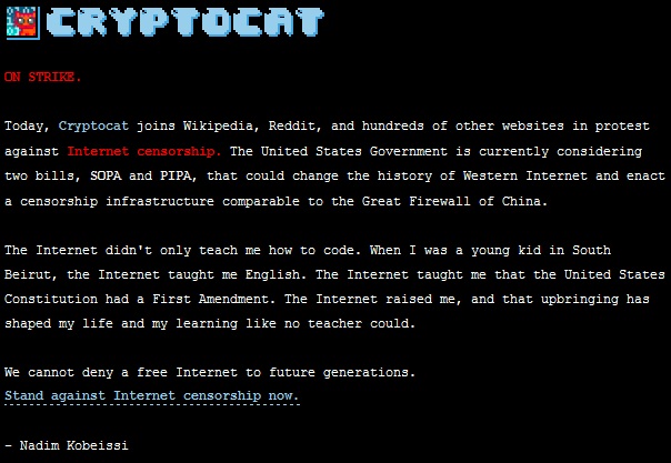 Cryptocat Blackout