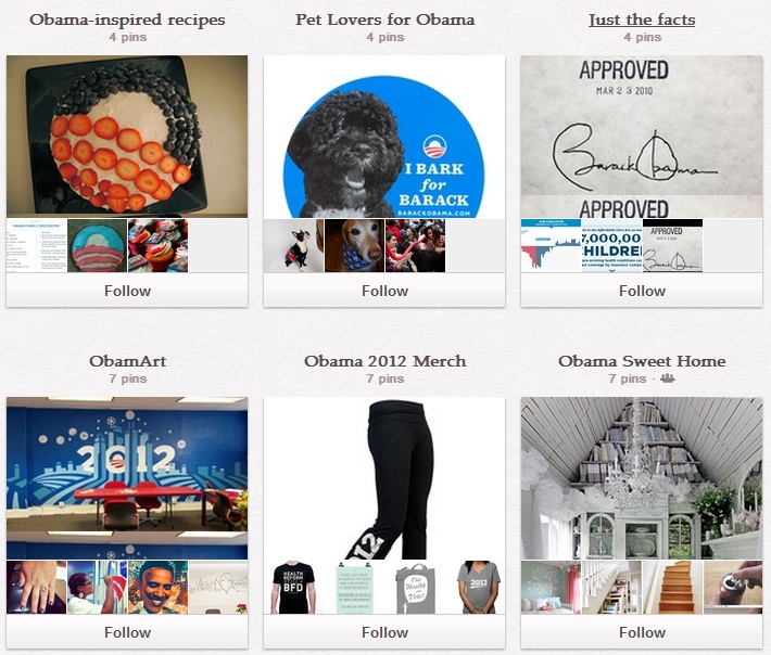 Just another indication that the Obama team "gets" social: Pinterest