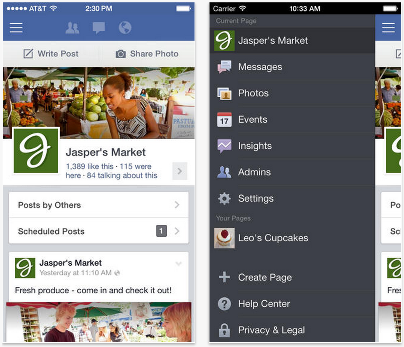 Facebook Pages Manager App