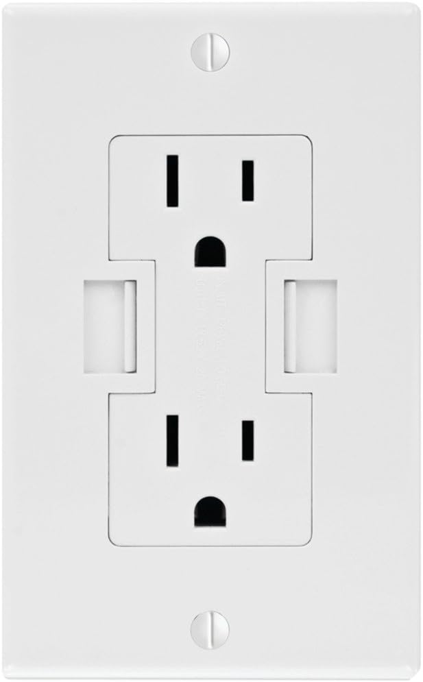 Power2U AC Wall Outlet with USB Charging Ports