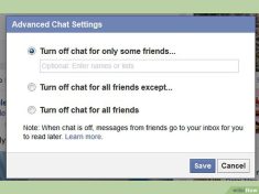 Choose to chat with certain friends on Facebook chat