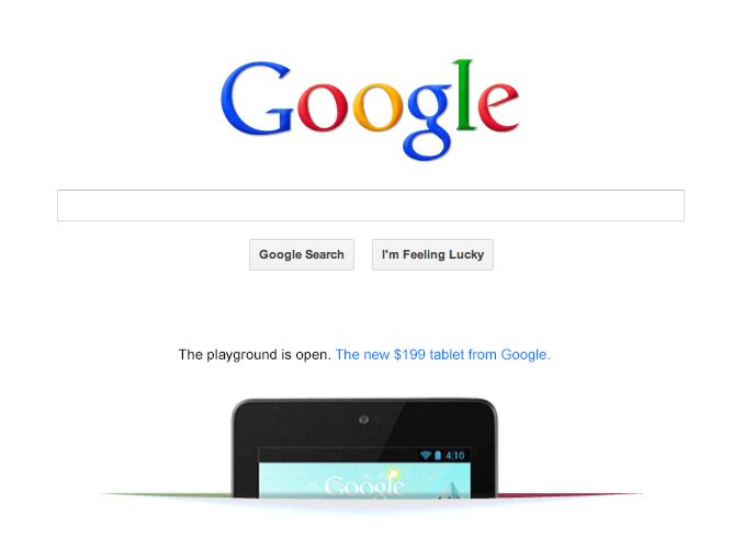 Stop the presses. Google has an ad on its homepage