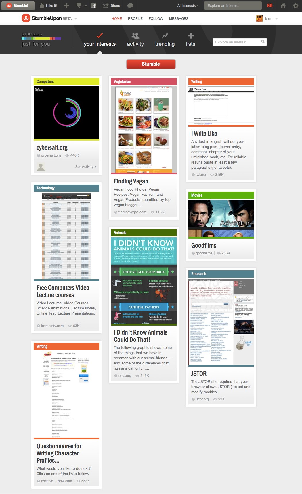 StumbleUpon DNA Feature