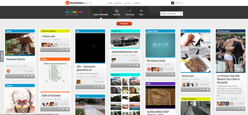 The new Stumbleupon is LIVE (Beta)