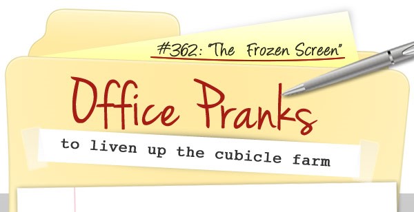 Frozen Computer Screen Office Prank: How-To Infographic