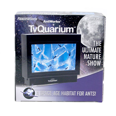 A TV-styled ant aquarium