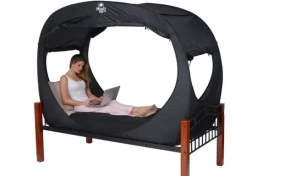 An indoor bed for campers
