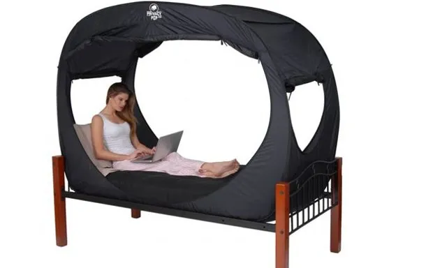An indoor bed for campers