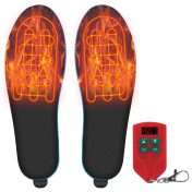 Remote controlled rechargeable heated insoles