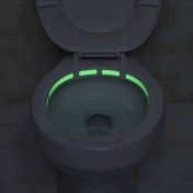 Never miss your mark with toilet illuminating strips