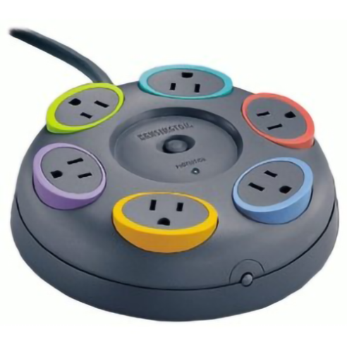 Eliminate cord clutter with the circular power strip and surge protector