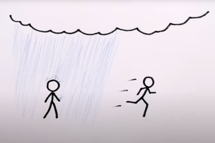 Running or Walking in the Rain