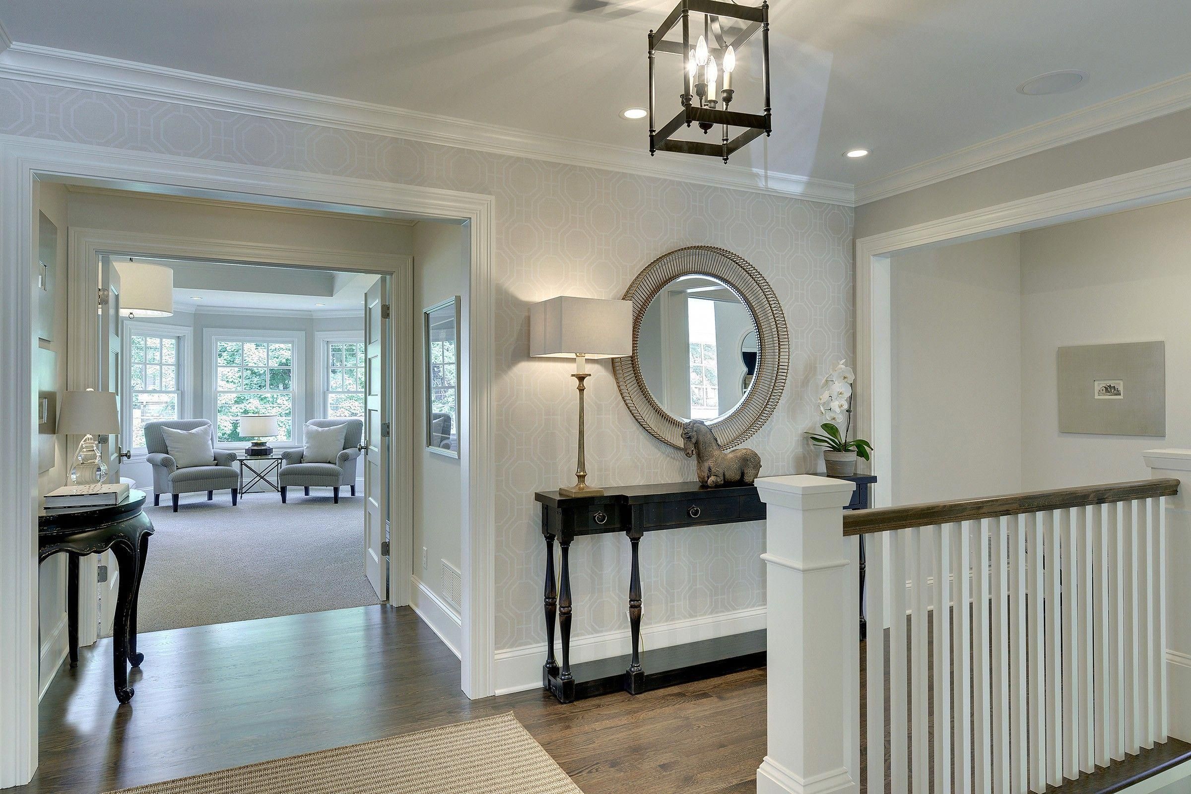back of corridor of L-shaped home