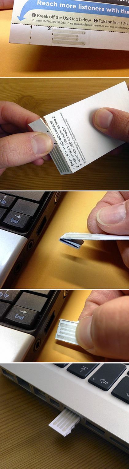 information via wireless USB thumb