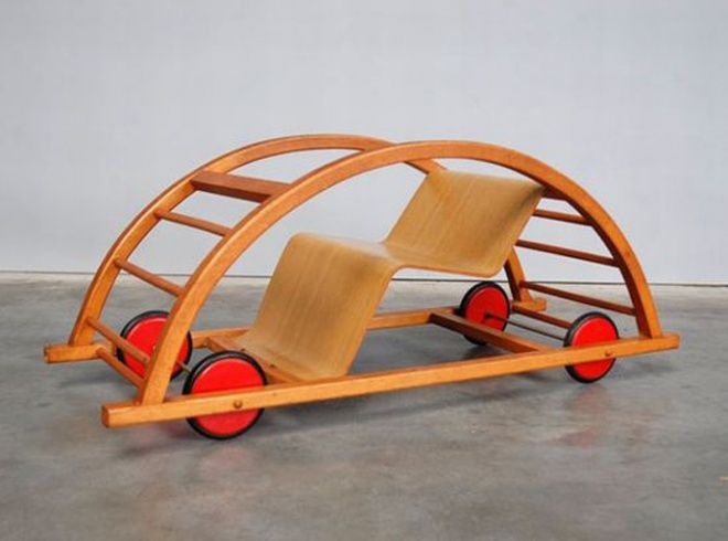 A 1950 innovative toy car that turns into a rocking chair