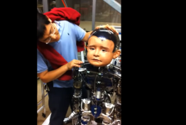 Life like robotic doll invented to study child development