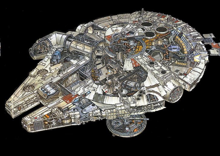 A cross section of the Millennium Falcon