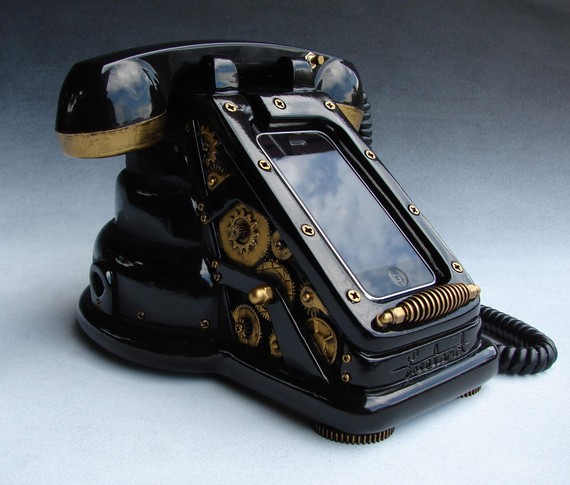 The phenomenal iRetrofone steampunk iPhone dock