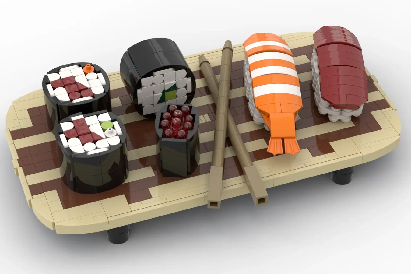You can't eat it, but that doesn't make this sushi made of LEGO less epic