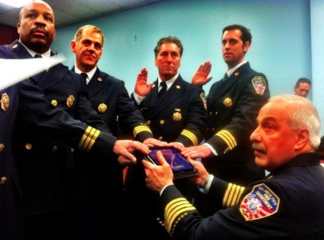 iPad Bible Sworn in Firefighters